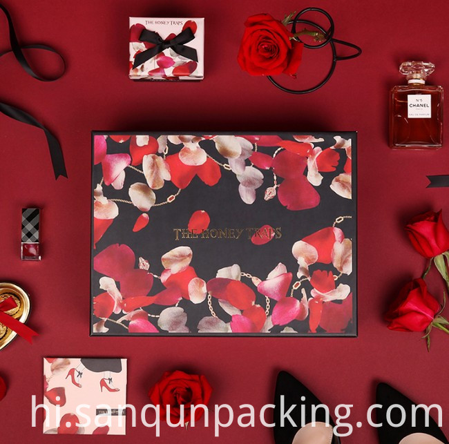 गुलाब पैटर्न पेपर बॉक्स Rose Pattern Paper Box